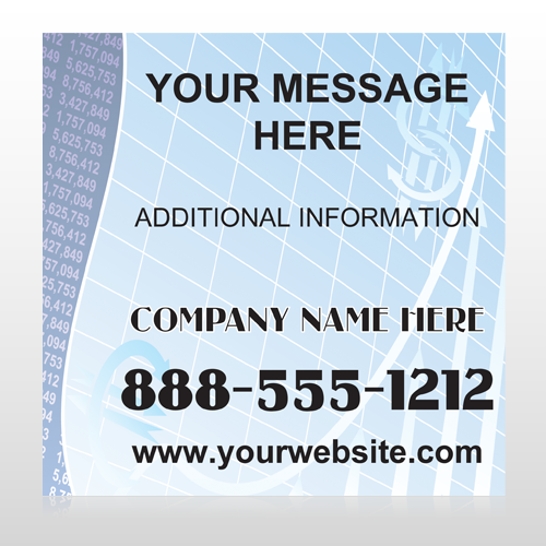 Finance Graph 175 Site Sign