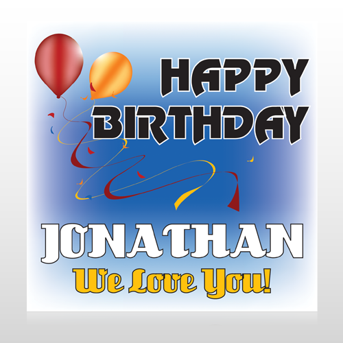 Red Orange B-Day 186 Custom Sign