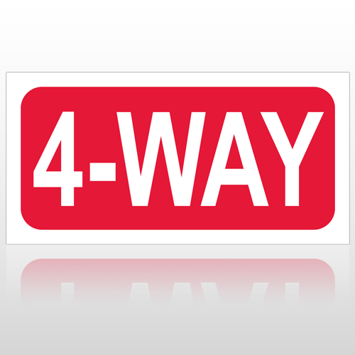 4 Way 10016 Road Sign