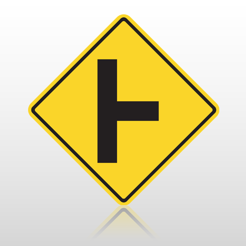 Intersect Right 10080 Road Sign