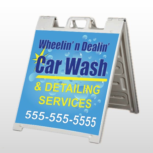 Blue Bubbles 113 A Frame Sign