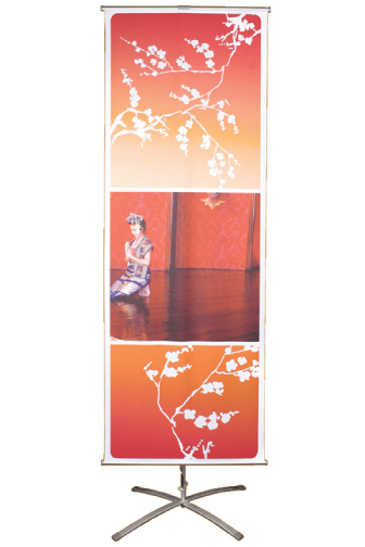 Telescopic1 Kit- Stand & Anti-Curl Banner 23.5"W x 70"H