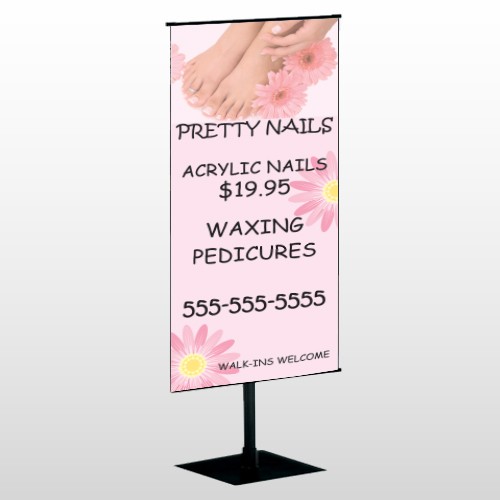 Nail Salon 291 Center Pole Banner Stand