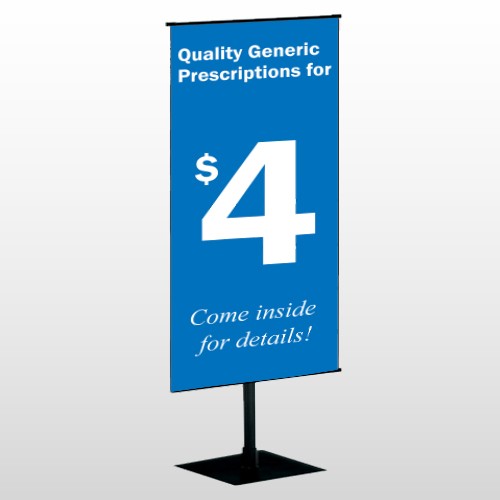 Pharmacy 102 Center Pole Banner Stand