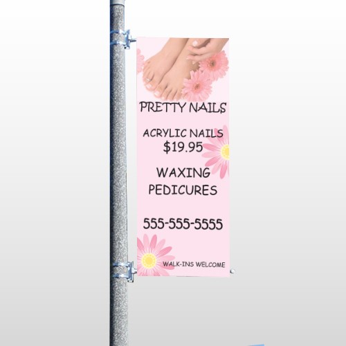 Nail Salon 291 Pole Banner