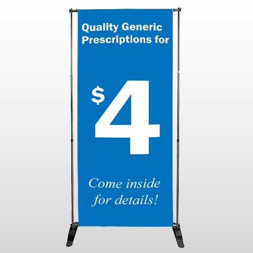 Pharmacy 102 Pocket Banner Stand