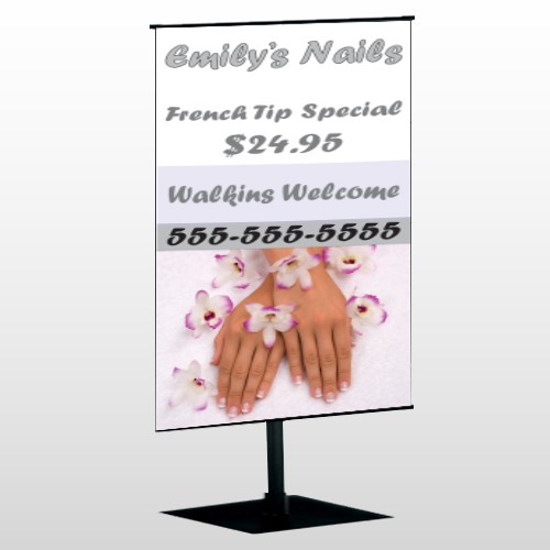 Nails 295 Center Pole Banner Stand