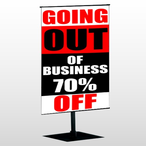 Small Business 53 Center Pole Banner Stand 