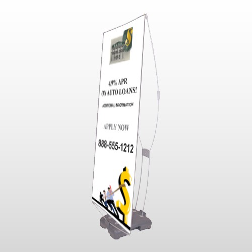 Auto Loan 173 Exterior Flex Banner Stand