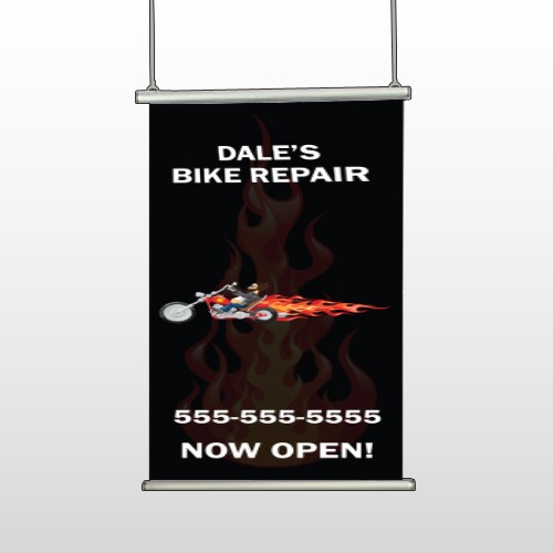Harley Flame 108 Hanging Banner