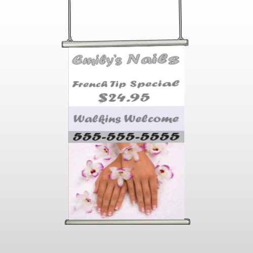 Nails 295 Hanging Banner