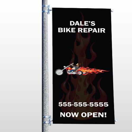 Harley Flame 108 Pole Banner