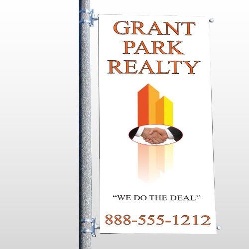 Real Handshake 365 Pole Banner