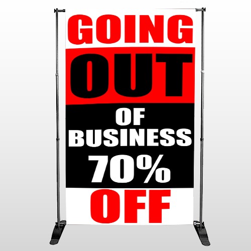 Small Business 53 Pocket Banner Stand