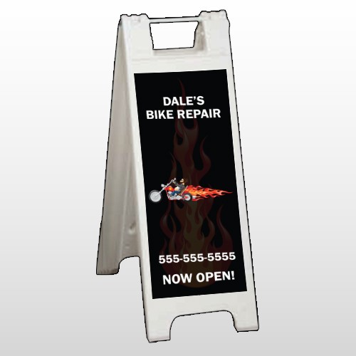 Harley Flames 108 A Frame Sign