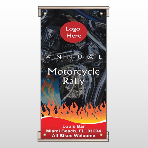 Motorcycle Flame 107 Track Sign