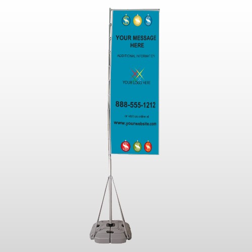 Insurance 176 Exterior Flag Banner Stand