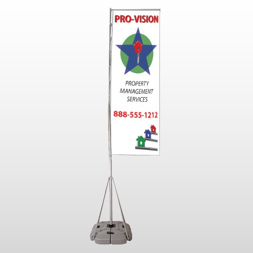 Property Management 363 Exterior Flag Banner Stand