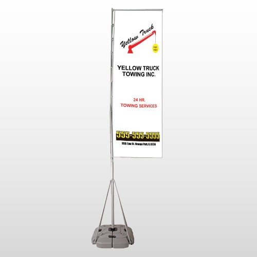 Towing 125 Exterior Flag Banner Stand