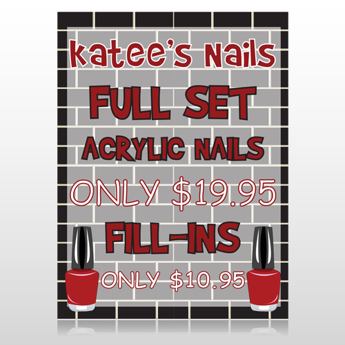 Acrylic Nails 292 Custom Sign