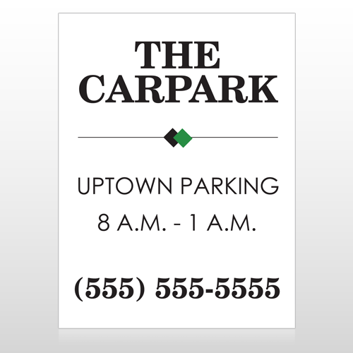 Car Park 122 Custom Sign