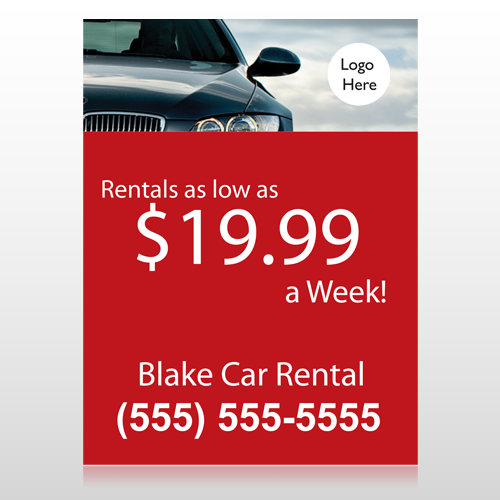 Car Rental 112 Custom Sign