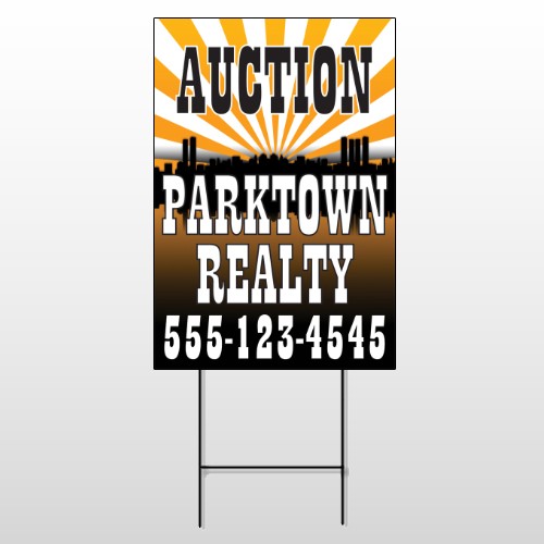 Auction Parktown 647 Wire Frame Sign