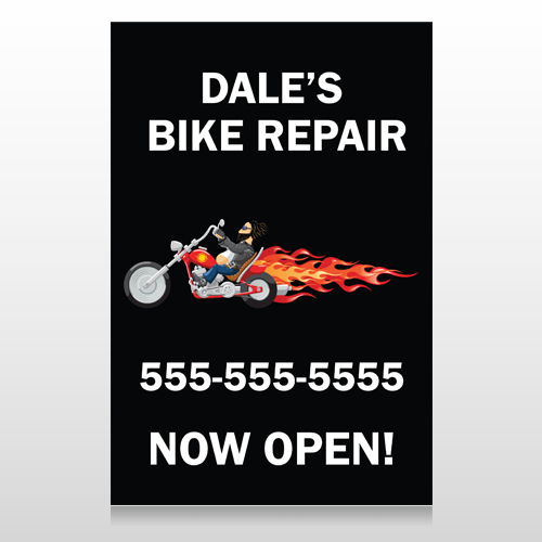 Harley Flames 108 Custom Sign