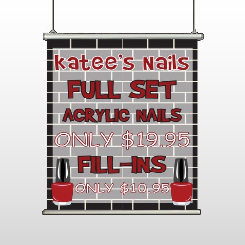 Acrylic Nails 292 Hanging Banner
