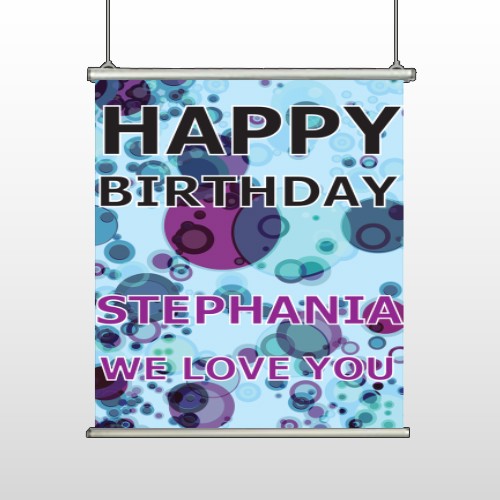 Birthday Dots 16 Hanging Banner