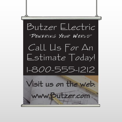 Black and Book 217 Hanging Banner