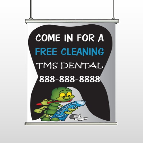 Brushing Germ 502 Hanging Banner