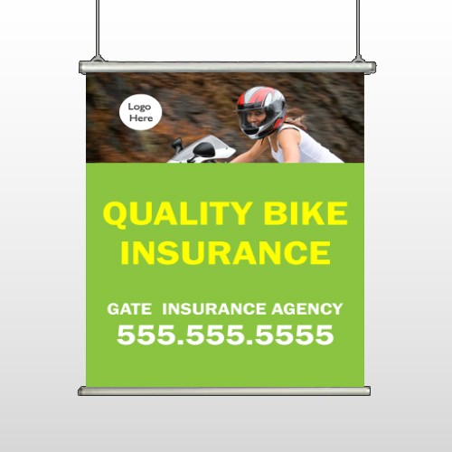 Bike Insurance 110 Hanging Banner
