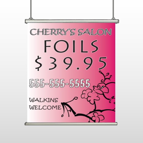 Cherry Salon 288 Hanging Banner