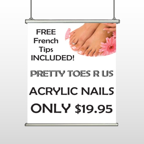 Floral Pedicure 293 Hanging Banner