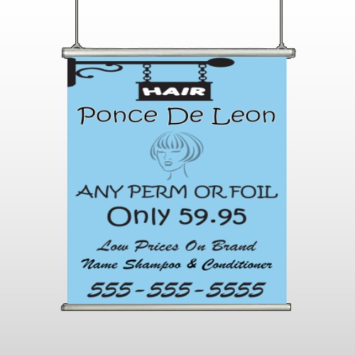 Hair 289 Hanging Banner