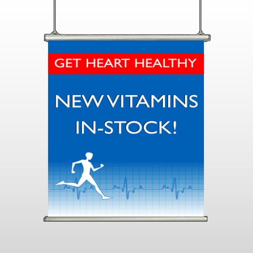Heart Healthy 140 Hanging Banner