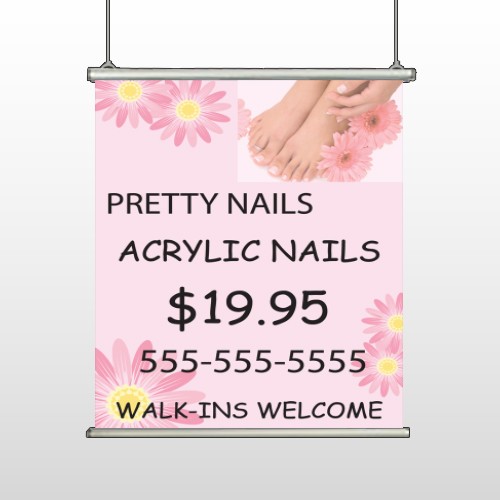 Nail Salon 291 Hanging Banner