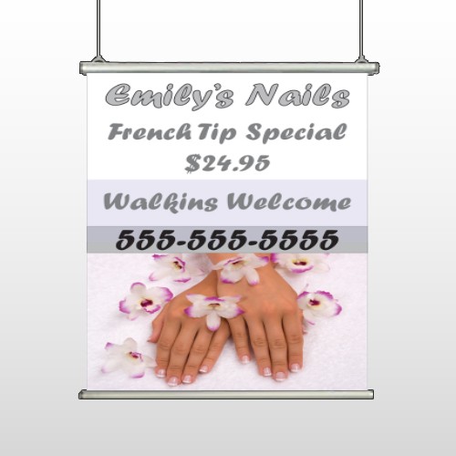 Nails 295 Hanging Banner