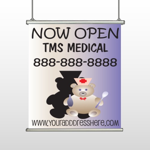 Nurse Bear 504 Hanging Banner