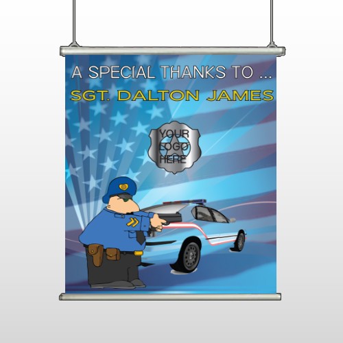 Police Thanks 429 Hanging Banner