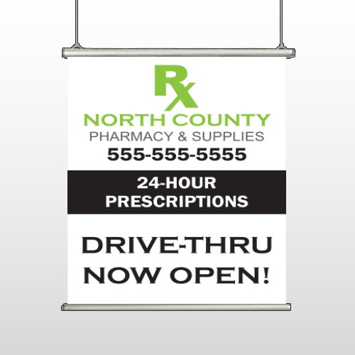 RX North County 105 Hanging Banner