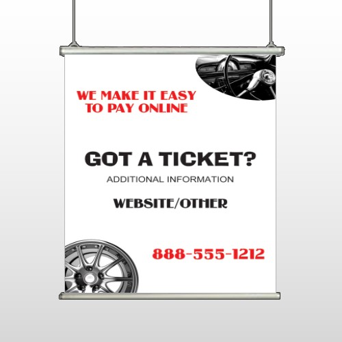 Steering Wheel 154 Hanging Banner