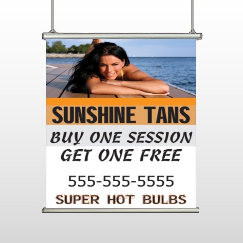 Sunshine Tans 297 Hanging Banner