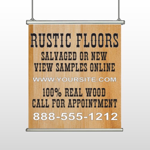 Wood Panel 248 Hanging Banner