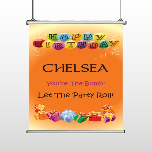 Birthday Balloons 185 Hanging Banner