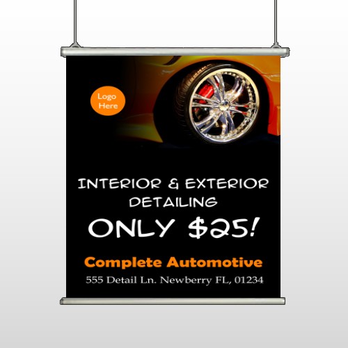 Detailing Services 115 Hanging Banner