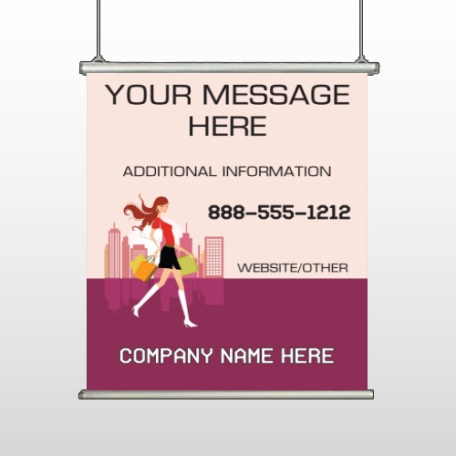 Fashion Shopping 179 Hanging Banner