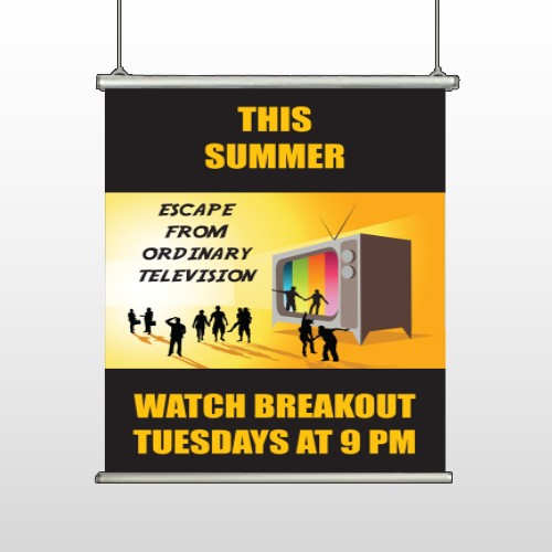 Television 525 Hanging Banner