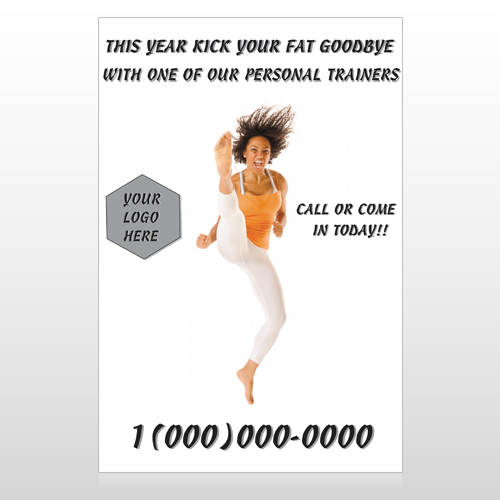 High Kick Woman 408 Custom Sign